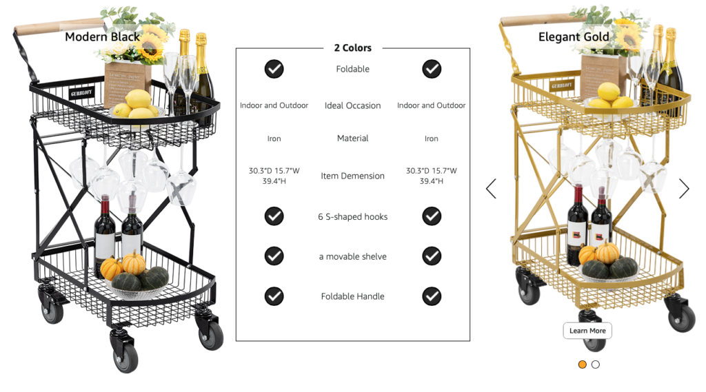 Gurblofy Bar Cart