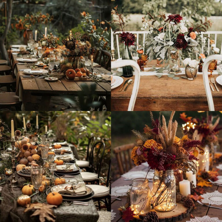Outdoor thanksgiving tablescapes